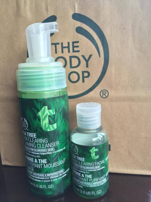 The Body Shop's tea tree face washes